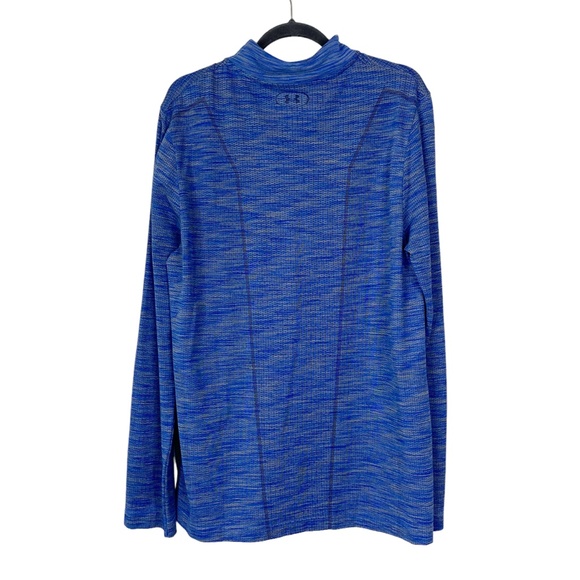 Under Armour Threadborne 1/4 Zip Shirt Blue Tan Mens XL Heatgear - Picture 2 of 9